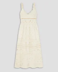 Sea Blaire broderie anglaise cotton midi dress - White White