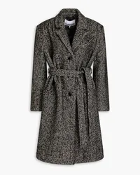 Ganni Herringbone twill coat - Black Black