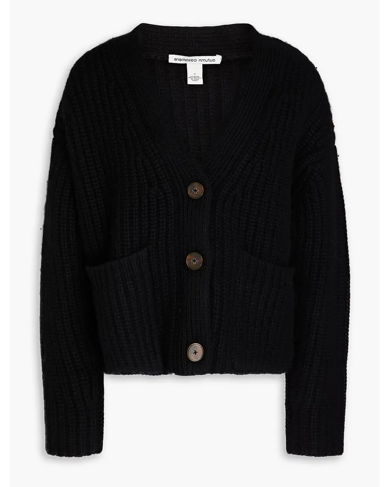 Autumn Cashmere Ribbed-knit cardigan - Black Black