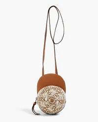 J.W.Anderson Leather and jacquard shoulder bag - Brown Brown