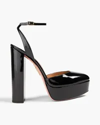 Aquazzura Patent-leather platform pumps - Black Black