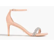 Embellished suede sandals - Pink