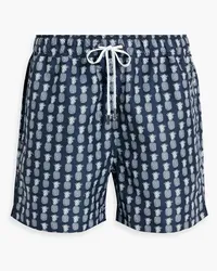 Onia Charles mid-length printed swim shorts - Blue Blue