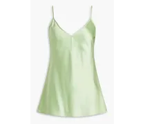 Clea silk-satin crepe camisole - Green
