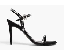 Gem Cut 100 embellished suede sandals - Black