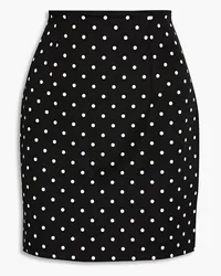 Balmain Polka-dot stretch-knit mini skirt - Black Black