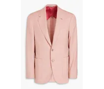 Wool, silk and linen-blend blazer - Pink