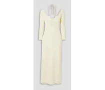 Yasmina cutout ribbed-knit dress - White