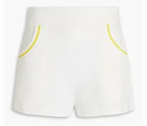 Cotton-piqué shorts - White