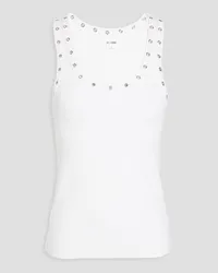 RE/DONE Ribbed stretch-cotton jersey tank - White White