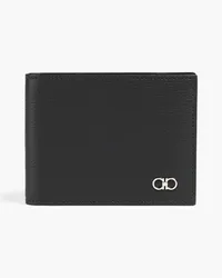 Ferragamo Pebbled-leather wallet - Black Black