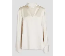 Lomaria satin-crepe blouse - White