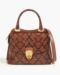 TOD'S Aoj Patta snake-print leather tote - Animal print Animal