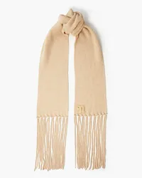 Nanushka Levi fringed ribbed-knit scarf - Neutral - OneSize Neutral