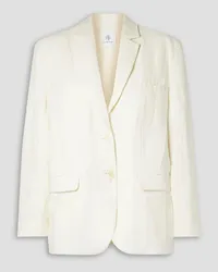 Anine Bing Quinn oversized linen blazer - White White