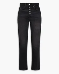 Paige Stella high-rise straight-leg jeans - Black Black