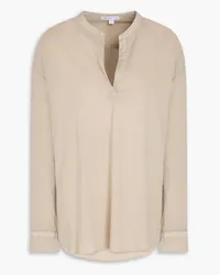 James Perse Cotton-mousseline blouse - Neutral Neutral