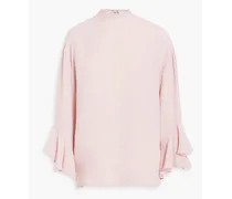 Silk-crepe top - Pink