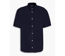 Melo embroidered crepe shirt - Blue