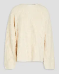 Loulou Studio Ribbed bouclé-knit wool-blend sweater - White White