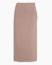 Magda Butrym Ribbed cotton-blend midi wrap skirt - Neutral Neutral