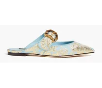 Brocade slippers - Blue