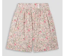 Laura Ashley Westport floral-print cotton-poplin shorts - White