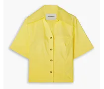Yusra cotton-poplin shirt - Yellow