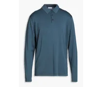 Cotton polo sweater - Blue