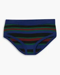 Dries van Noten Striped knitted mid-rise briefs - Blue Blue