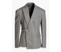 Mélange wool-blend blazer - Gray