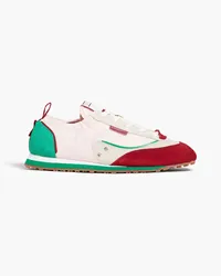 Zimmermann Color-block twill and suede sneakers - Pink Pink