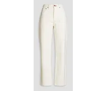 Alex high-rise straight-leg jeans - White