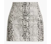 Alice Olivia - Elana faux snake-effect leather mini skirt - Animal print