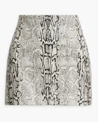 Alice + Olivia Alice Olivia - Elana faux snake-effect leather mini skirt - Animal print Animal