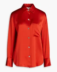 Vince Silk-satin crepe shirt - Orange Orange