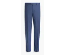 Slim-fit wool suit pants - Blue