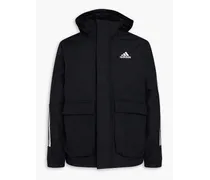 Striped padded shell hooded jacket - Black