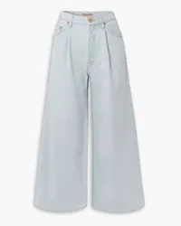 Mother SNACKS! pleated high-rise wide-leg jeans - Blue Blue