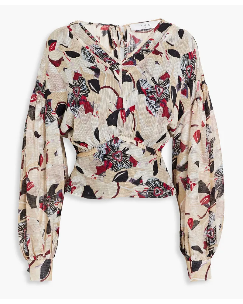 IRO Dunna floral-print jacquard blouse - Neutral Neutral
