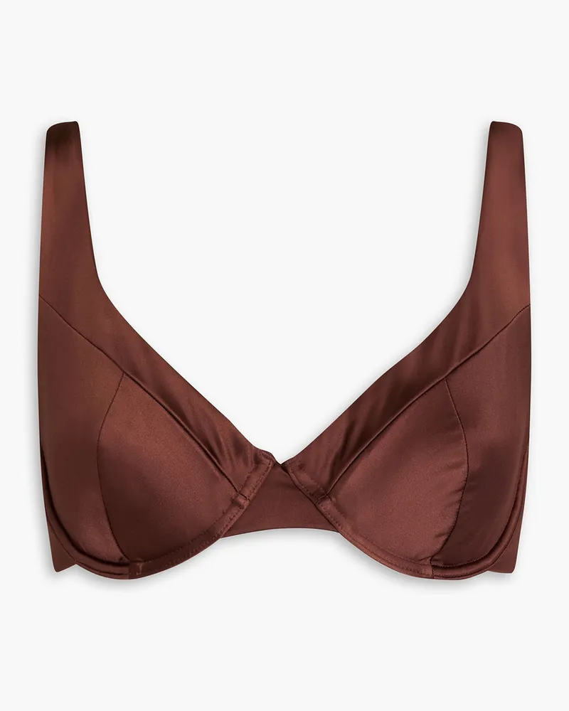 Form and Fold D-G The Line underwired bikini top - Brown Brown