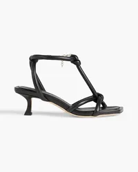 Jimmy Choo Fort 50 knotted leather sandals - Black Black