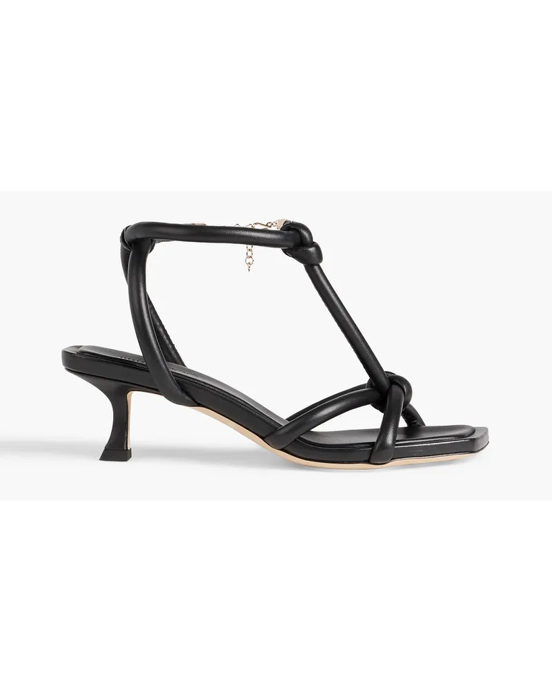 Jimmy Choo Fort 50 knotted leather sandals - Black Black