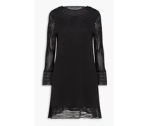 Ribbed stretch-knit dress - Black