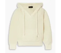 Marcello bouclé-knit wool-blend hoodie - White