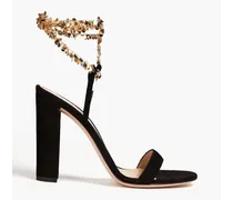 Tebe chain-embellished suede sandals - Black