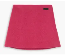 Brushed wool-blend twill mini skirt - Pink