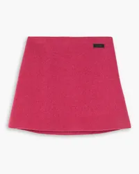 Ganni Brushed wool-blend twill mini skirt - Pink Pink