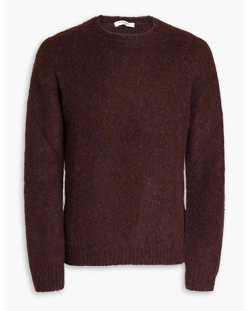 Boglioli Camel-blend sweater - Burgundy Burgundy