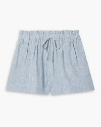 Ulla Johnson Asa striped linen shorts - Blue Blue